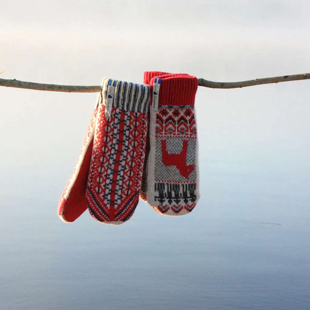 Lycksele Suede Palm Mittens