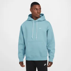 Nike Solo Swoosh Denim Turquoise Blue Pullover Hoodie