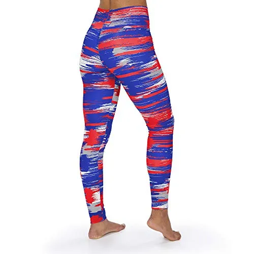 Officially Licensed Zubaz Women's NFL NFL Women's Paint Legging, New York Giants, Size X-Large