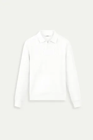 Old Money Striped Long Sleeve Polo T-Shirt