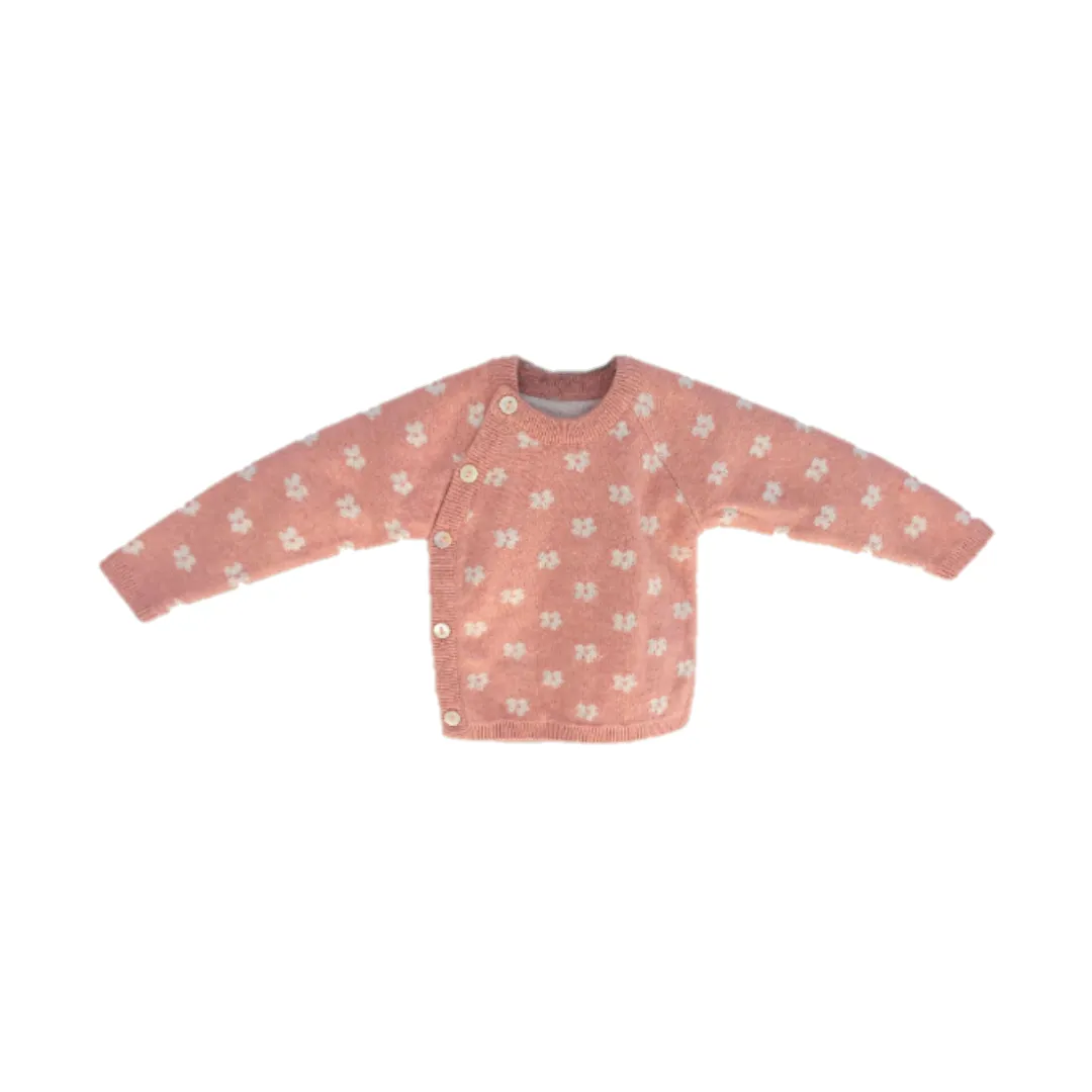 Peach Baby Sweater | 100% Organic Cotton-Silk