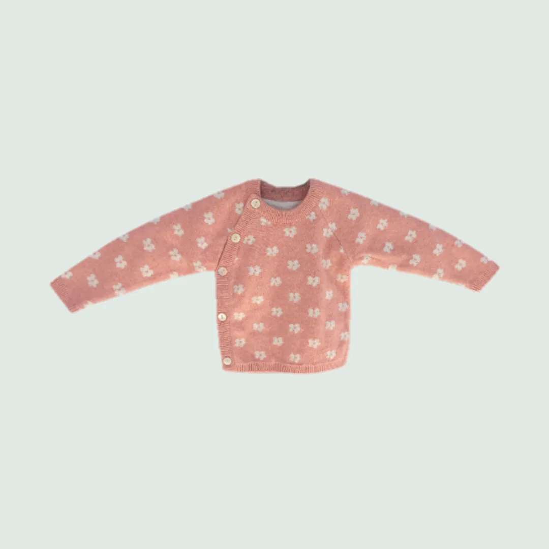 Peach Baby Sweater | 100% Organic Cotton-Silk