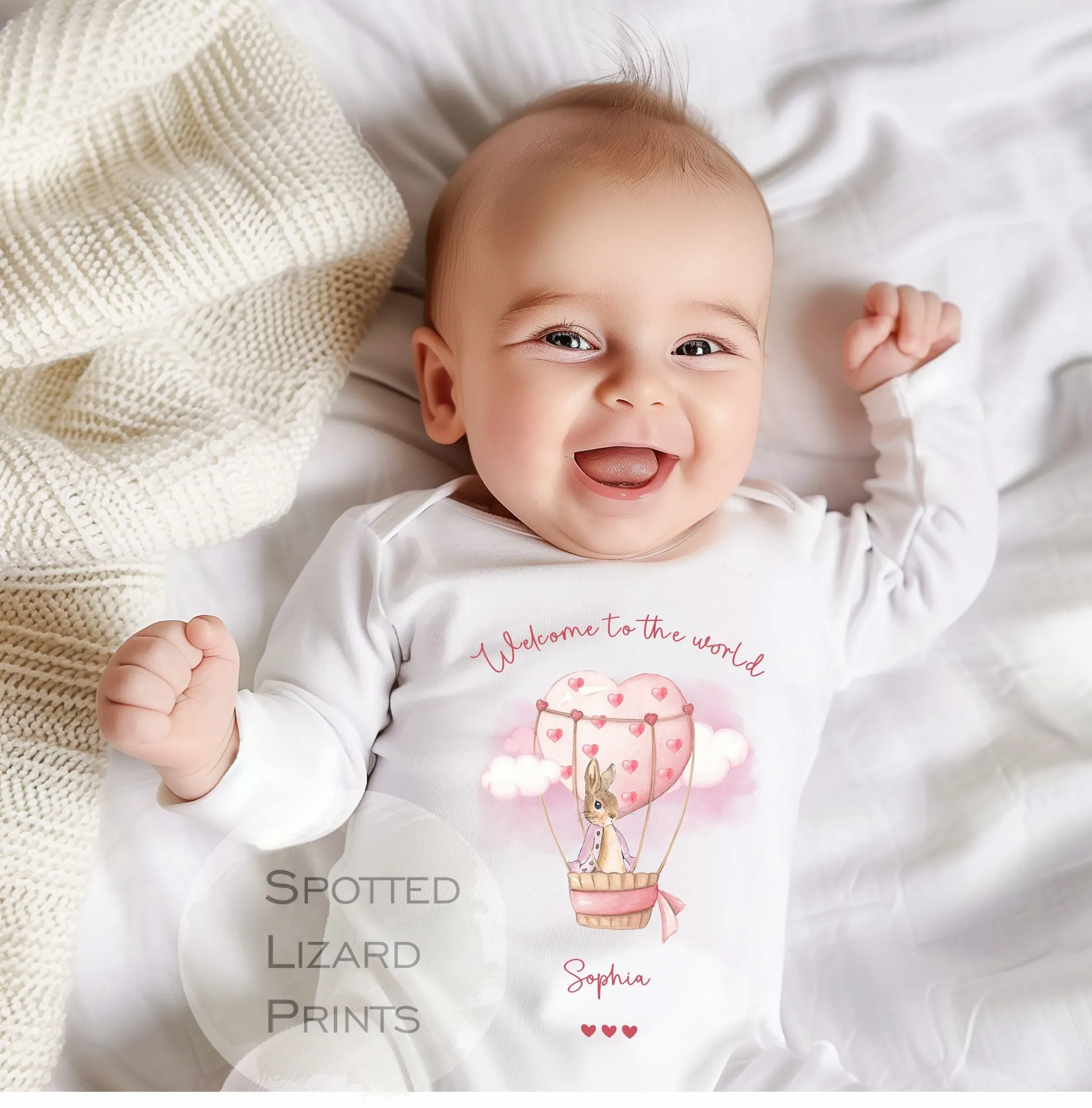 Peter Rabbit Baby Sleepsuit or Vest - Peter Rabbit - New Baby announcement - Welcome to the world, Born in 2024 - Coming Home Outfit