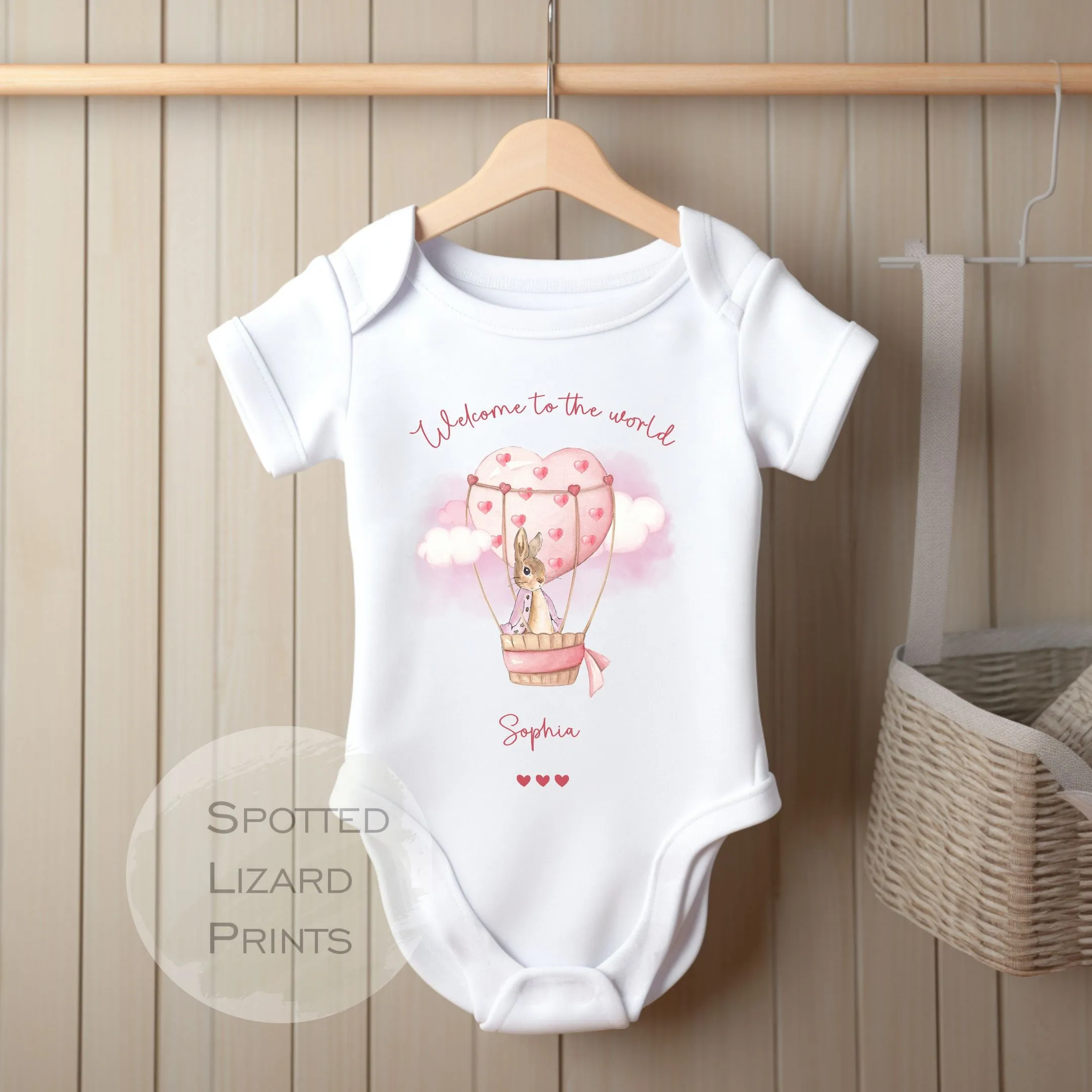 Peter Rabbit Baby Sleepsuit or Vest - Peter Rabbit - New Baby announcement - Welcome to the world, Born in 2024 - Coming Home Outfit