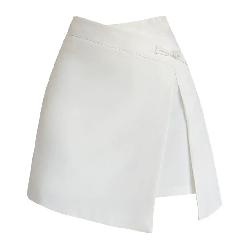 Retro Buckle Lace-up Skirt