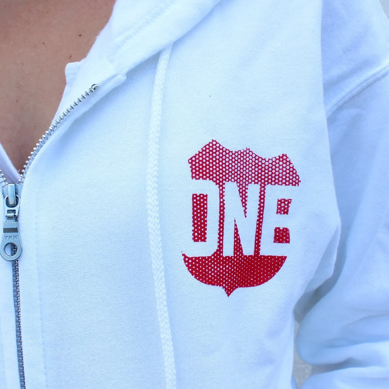 Route One Apparel Classic Flag & Crab (White) / Zip Hoodie