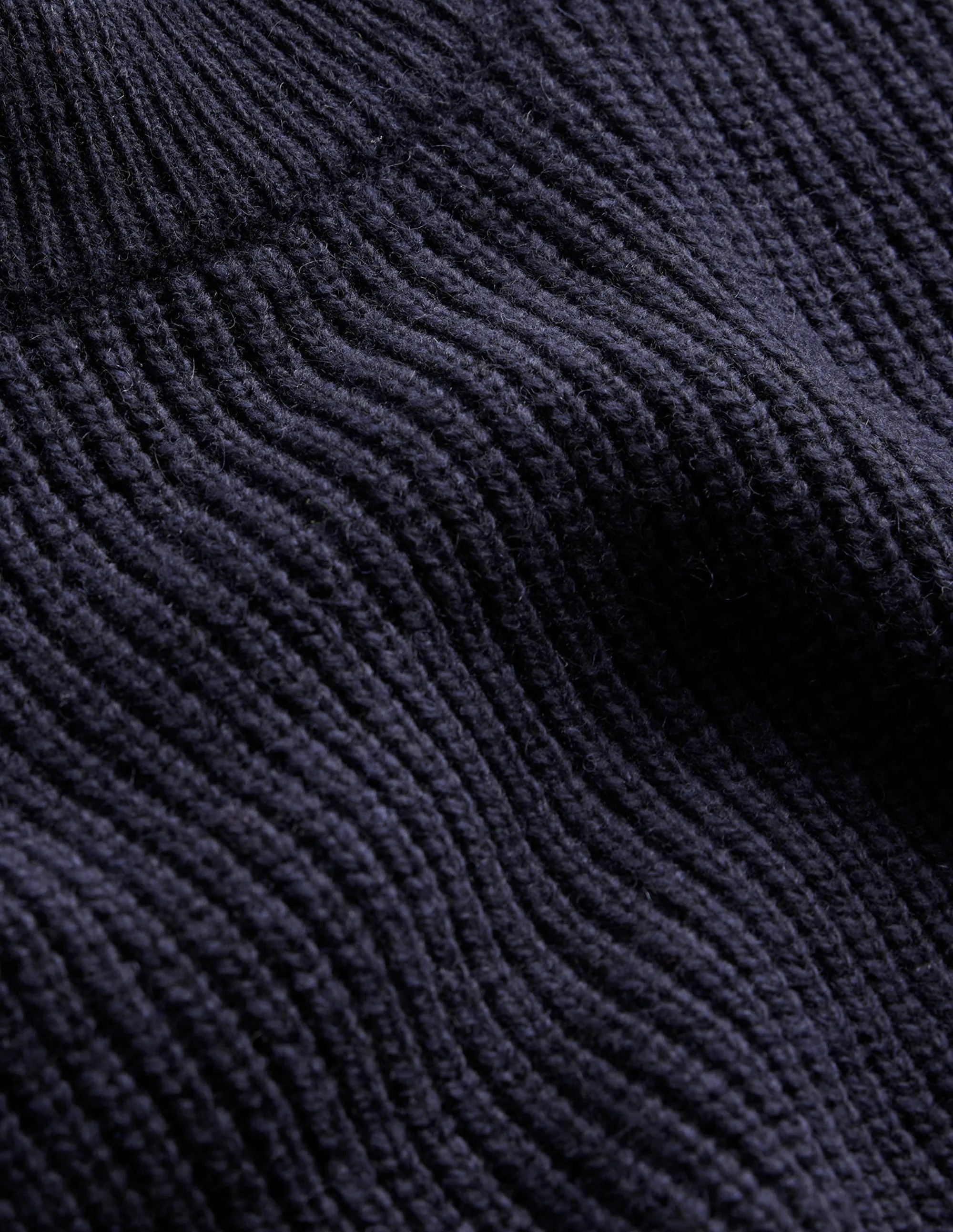 Tie-Side Knitted Tabard-Navy