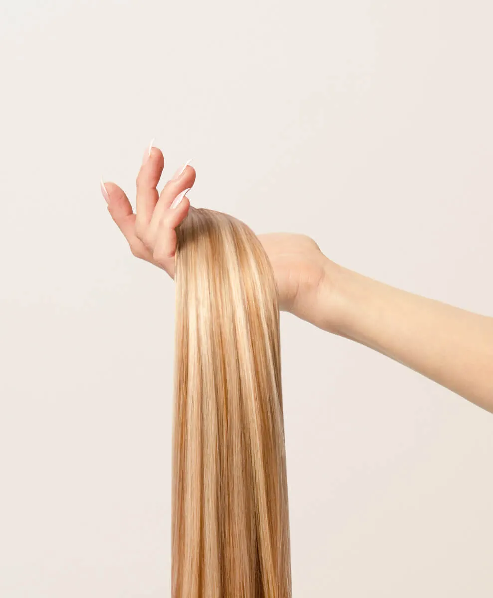 Warm Blonde Highlighted, 16" Micro Fill-In Extensions, F60/27A