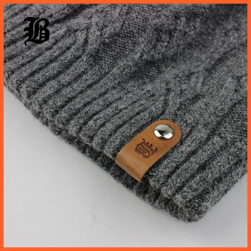 Winter Hats For Women | Pom Poms Real Mink Fur Wool Knitted Hat | Beanie New Thick Keep Warm Fashion Branded Hats